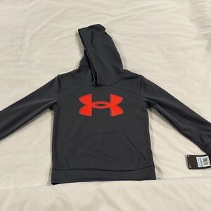 Under Armour Kids Charcoal and Red Hoodie Size 5 kids. Brand new! A2